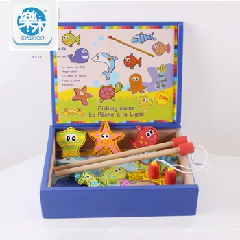 

France Boikido Magnetism Cat Go Fishing game/Baby Children Educational Wooden Toys Doll Birthday Gift Childhood/Adulthood