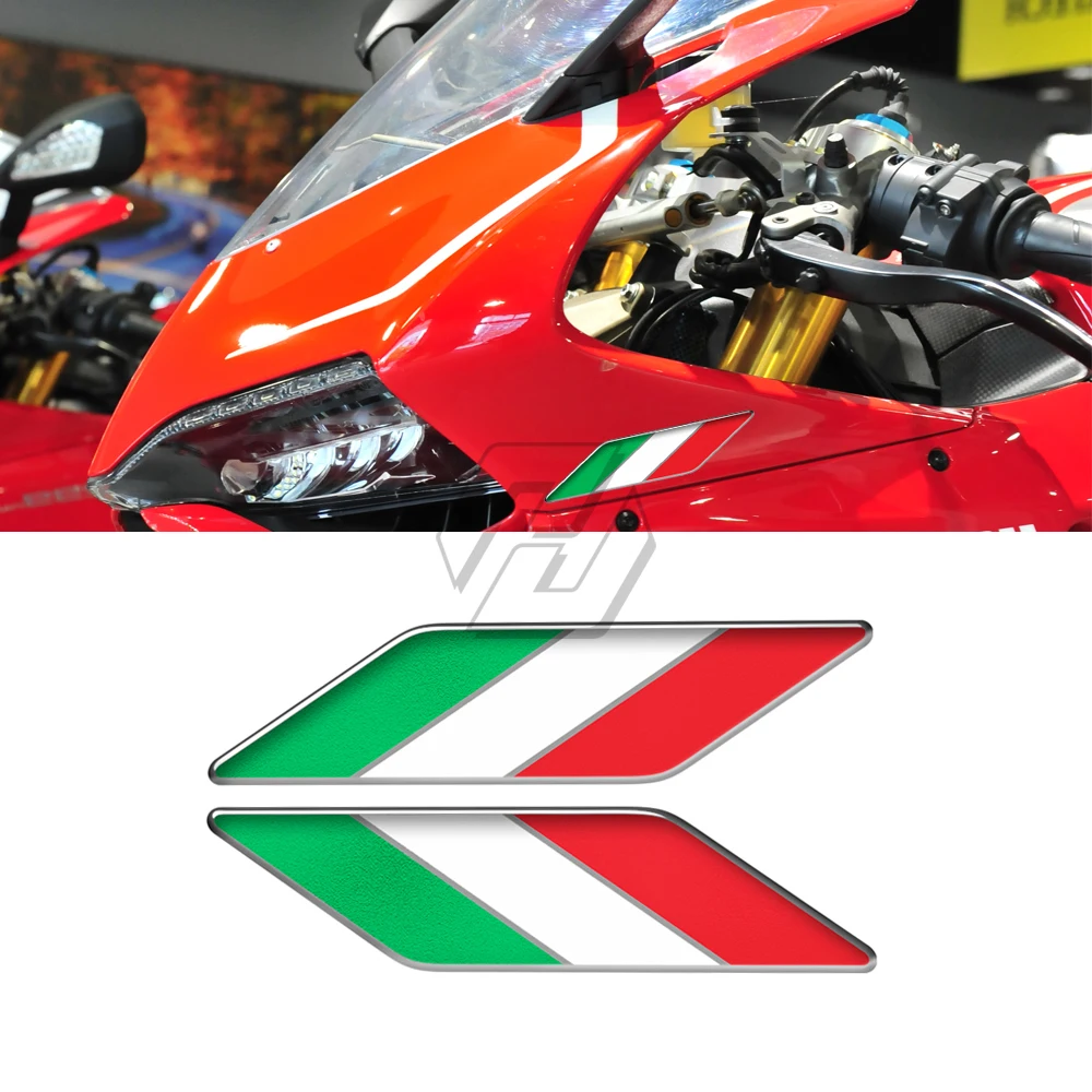 

3D Resin Motorcycle Tank Decals Italy Wing Sticker Italia Decals Case for Aprilia Ducati Yamaha Suzuki BMW MV Kawasaki