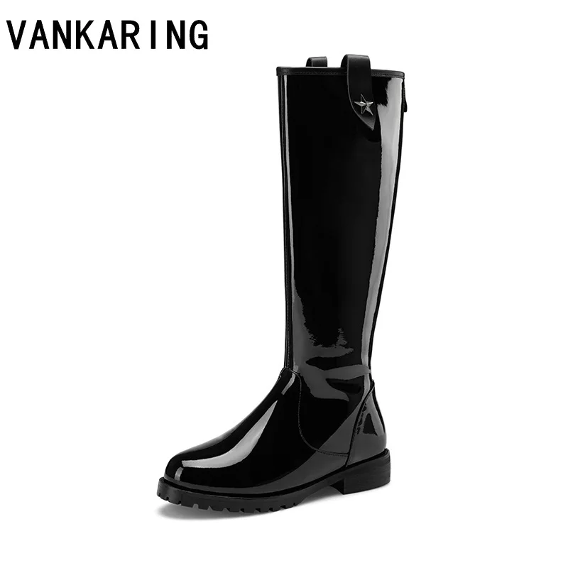 black patent leather rain boots