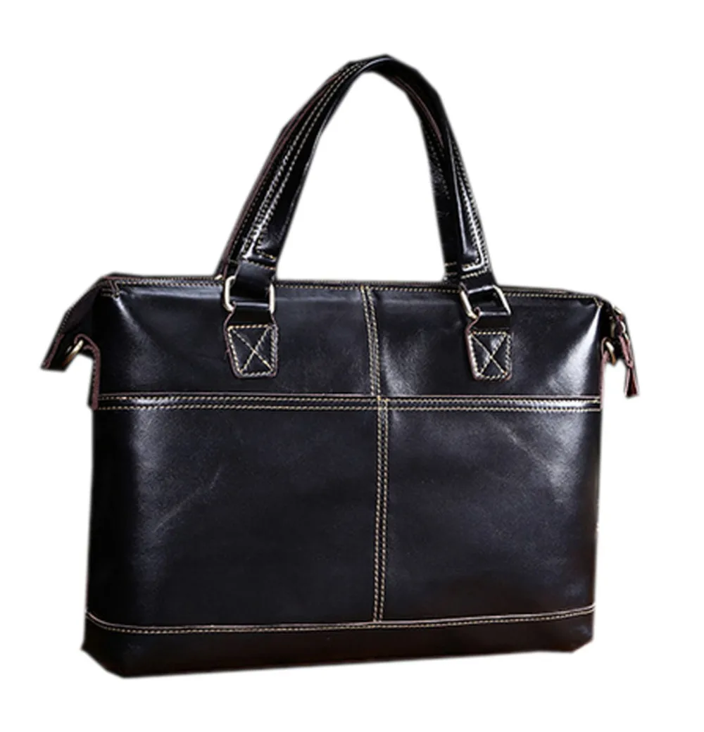 

New Men Vintage Genuine Leather Cowhide High Quality Handbag Briefcase Business Messenger Shoulder Bag handbags