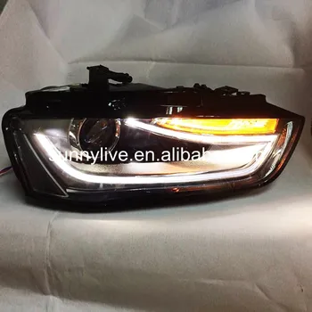 

For Audi A4L B8 Strip LED head lamp 2012-2014 year with HID Kit for original car with halogen version SY