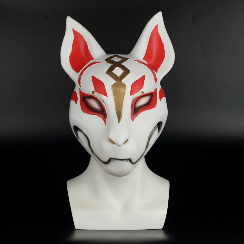 2018 Game Drift Mask Fox kitsune Animal Full Head Mask Adult Unisex Masquerade Helmet Props Party Halloween Fancy Dress (16)