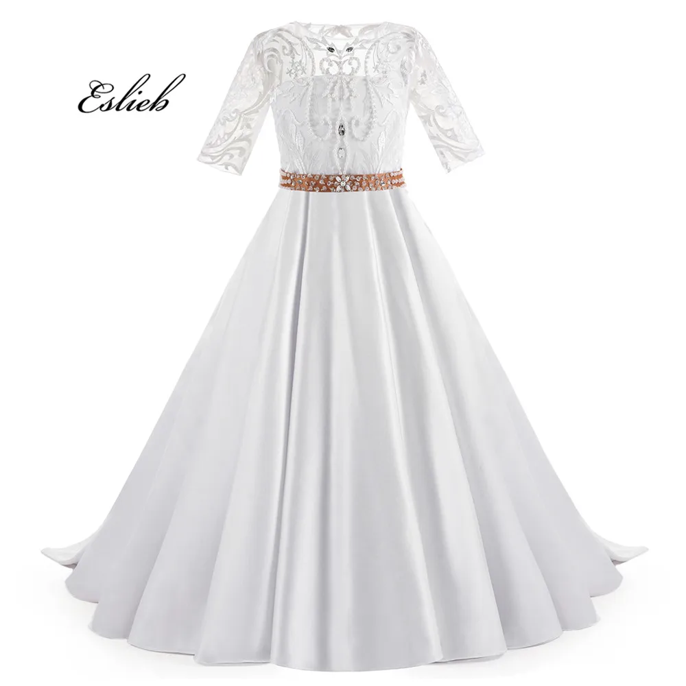 Eslieb 2018 Flower Dresses First Communion For S Eslieb 2018 Flower Dresses First Communion For S Puffy Ball Gown Half Sleeve Pageant