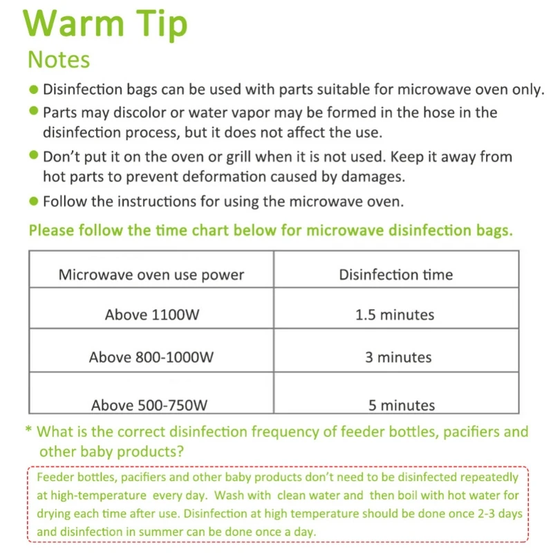 Микроволновая печь Паровая сумка для дезинфекции детская бутылочка для кормления ниппель стерилизация сумка