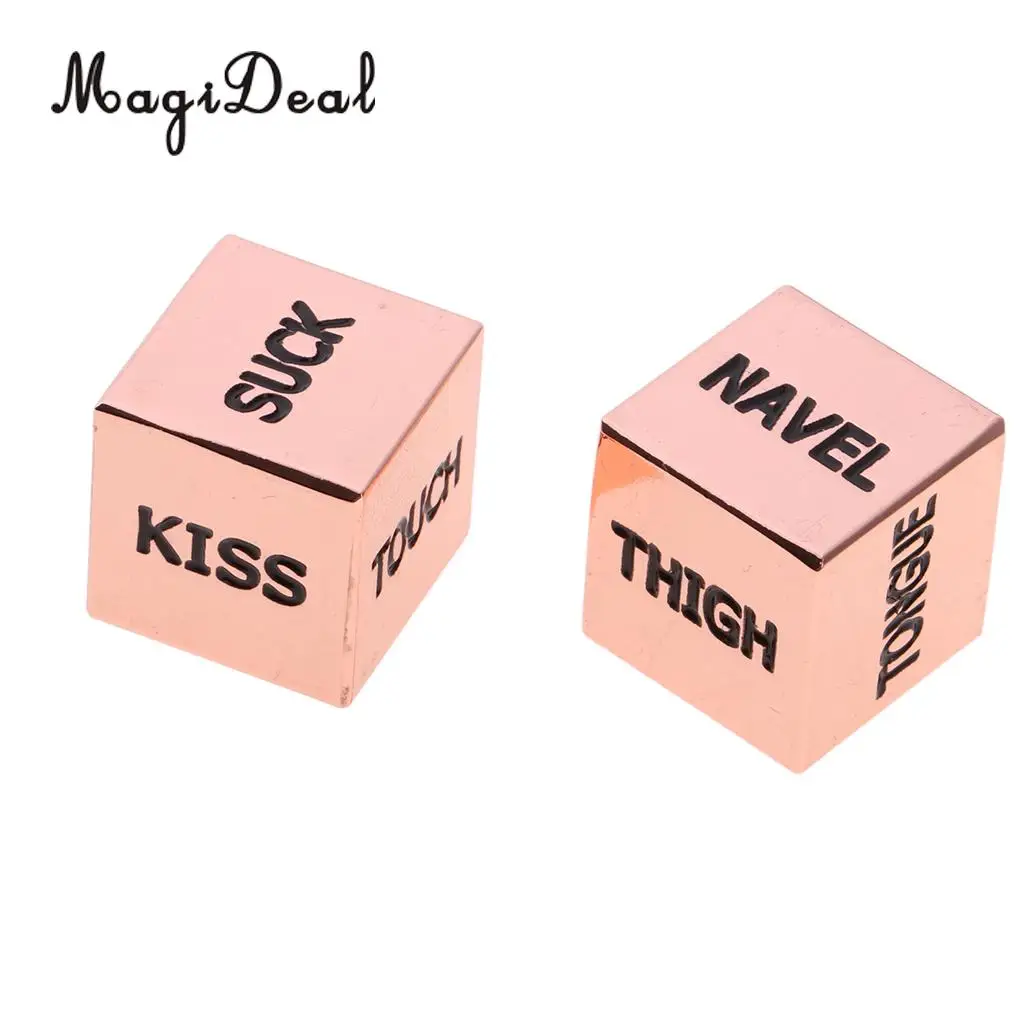 Sex Dice Toys Erotic Craps Dice Position Sex Games for Couple Gift Rose Gold