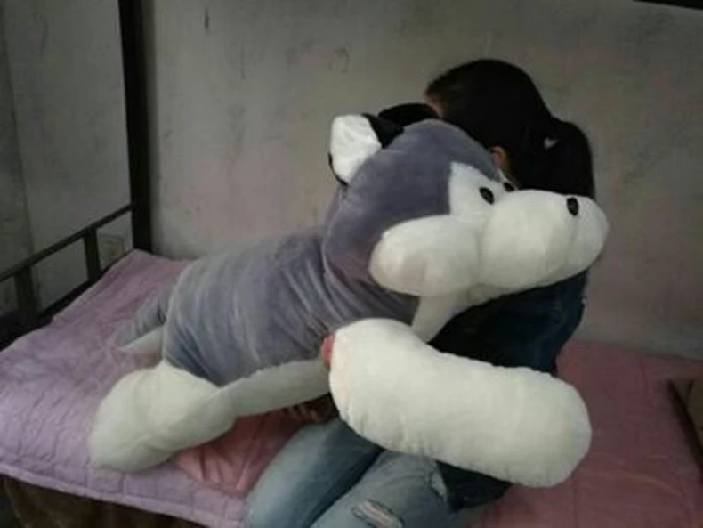 Cute Animal Husky Plush Toys Dolls Large Cartoon Dogs Valentine's Day Gifts Decoration 39inch 100cm DY50505 (14)