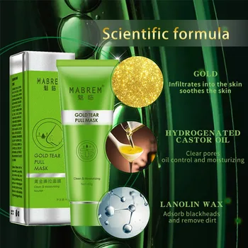 

New 40g Gold Blackhead Face Mask Remove Stains Shrink Pore Improve Rough Skin Acne Depth Replenishment Moisturizing Oil-control