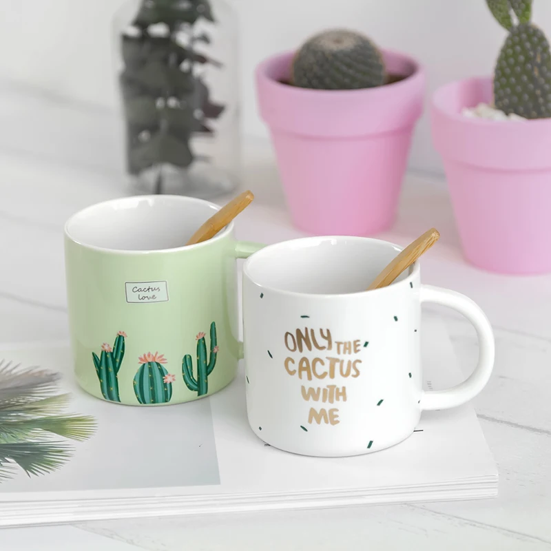 

Cactus Coffee Milk Ceramic Mug Water Tea Cup Home Office Drinkware Creative Gifts