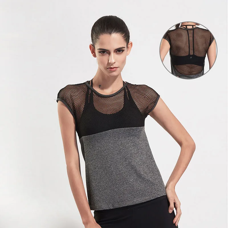 Women Fitness Workout Quick Dry Short Sleeve Sporting T