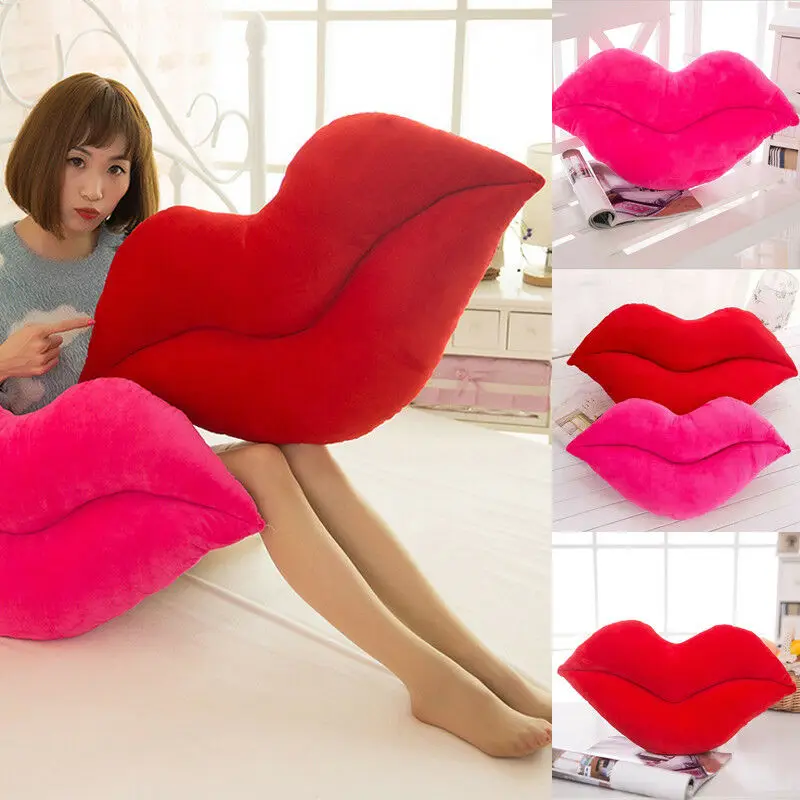 30 cm Creative Pink Red Lips Shape Plush 2020 Cushion Home Decorative Throw Pillow Sofa Waist Cushion DIY Home Decorations 3