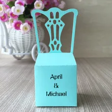 200 шт./партия,, Свадебный сувенир Конфета в форме стула, коробка золотой и розовый для свадебной бумаги, коробка для конфет, коробка с холокатом на заказ nam