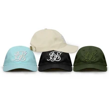 Новая мода для мужчин и женщин унисекс папа шляпа Сик шелк вышитые изогнутый край бейсбольная Повседневная Кепка папа шляпа 4 цвета