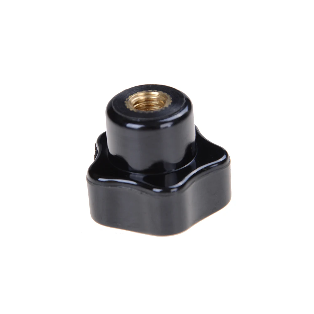 1PCS New Arrival Star Shaped M6 Female Thread New Black Plastic Head Clamping Nuts Knob