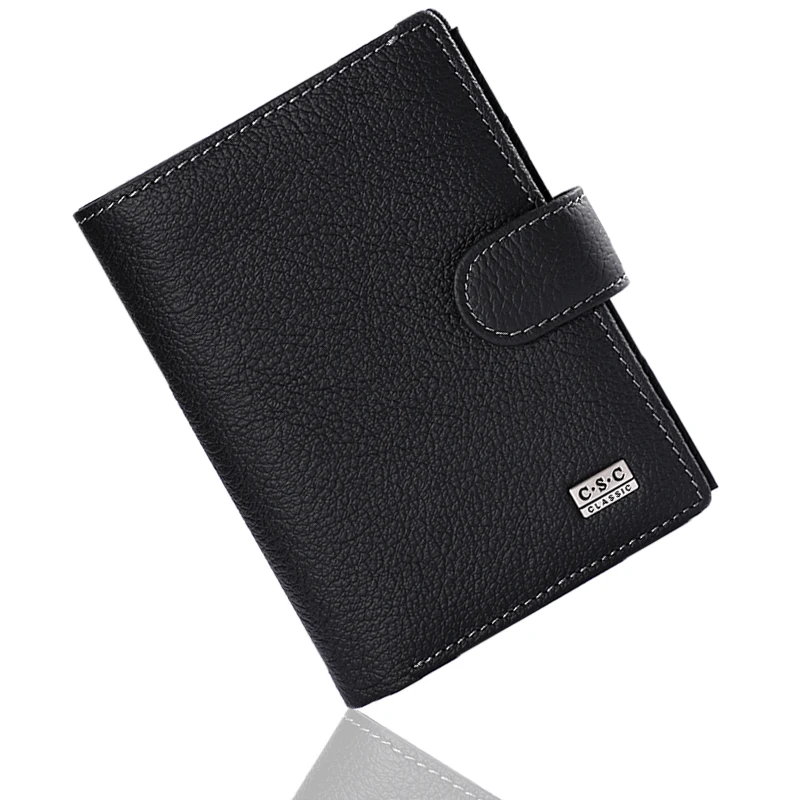 Brand Genuine Leather Passport Holder Men Wallet With Passport Pocket Coin Pocket Multiple ID