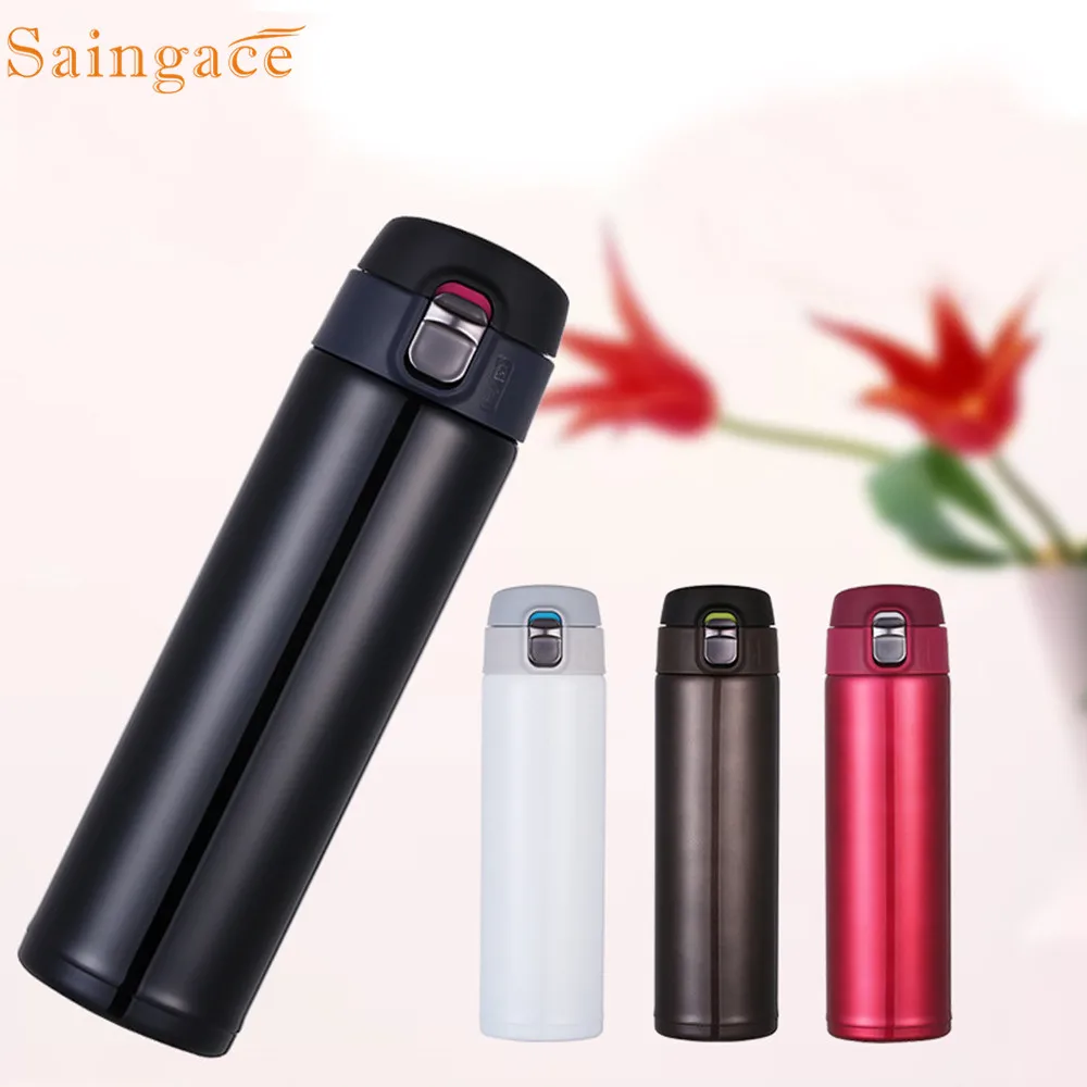 Saingace Travel Thermos Cup Portable Stainless Steel Flask Thermos Coffee Cups Mug Office Water Bottle 2020 new dropshipping hot