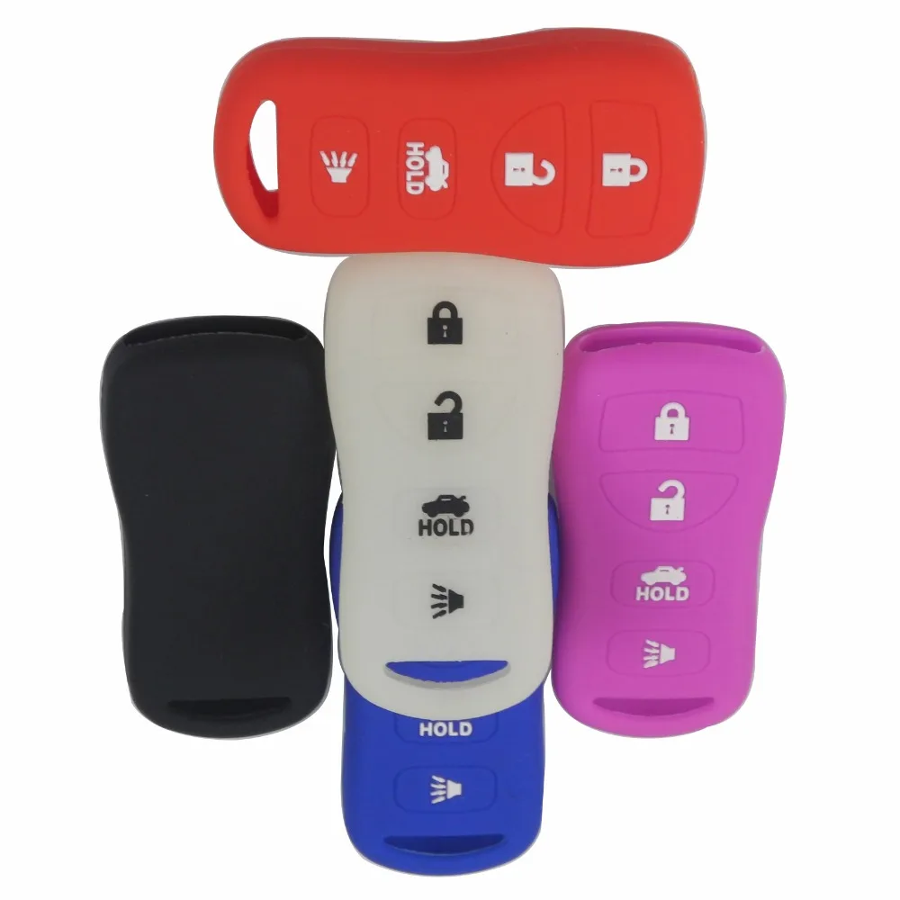 

jingyuqin Remote Fob 4 Buttons Luminous choice Key Cover Case for Nissan Armada Sentra 350Z Altima Maxima Infiniti for KBRASTU15