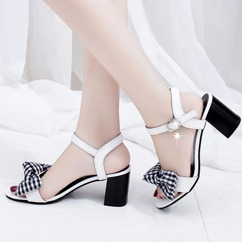 

Women Shoes High Heels Sandals Women Sexy Pumps Shoes Woman Shiny Rhinestone Open Toe Bowknot Women's New Summer Shoes 2019