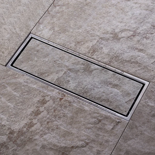 300MM Tile Insert Rectangular Floor Waste Grates Bathroom Shower Drain