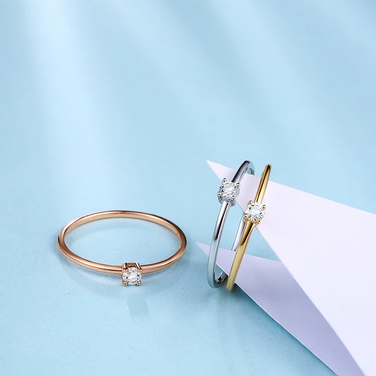 18k Pure Gold Rings Noble Diamond 750Solid Female Exquisite Elegant Precious Fine Jewelry Beautiful Women Ring