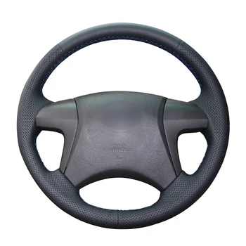 

Hand Sewing Black Artificial PU Leather Steering Wheel Covers for Toyota Highlander 2008 2009 2010 2011 2012 2013 2014 Camry