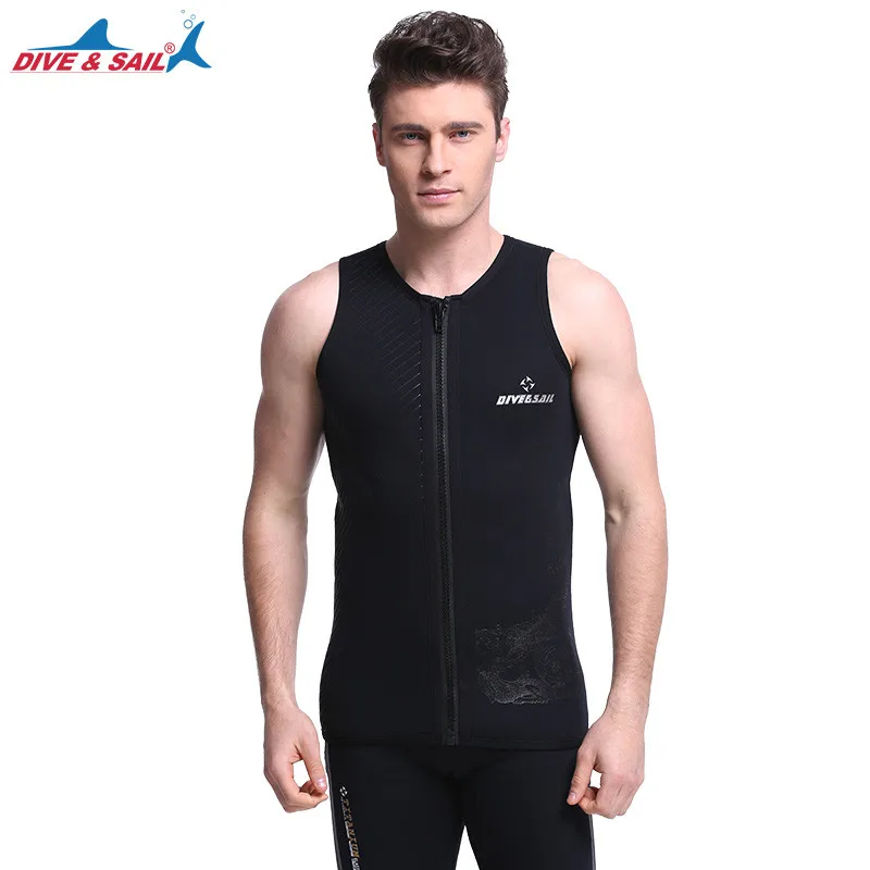 DIVE&SAIL 3mm neoprene scuba dive vest front open zipper sleeveless