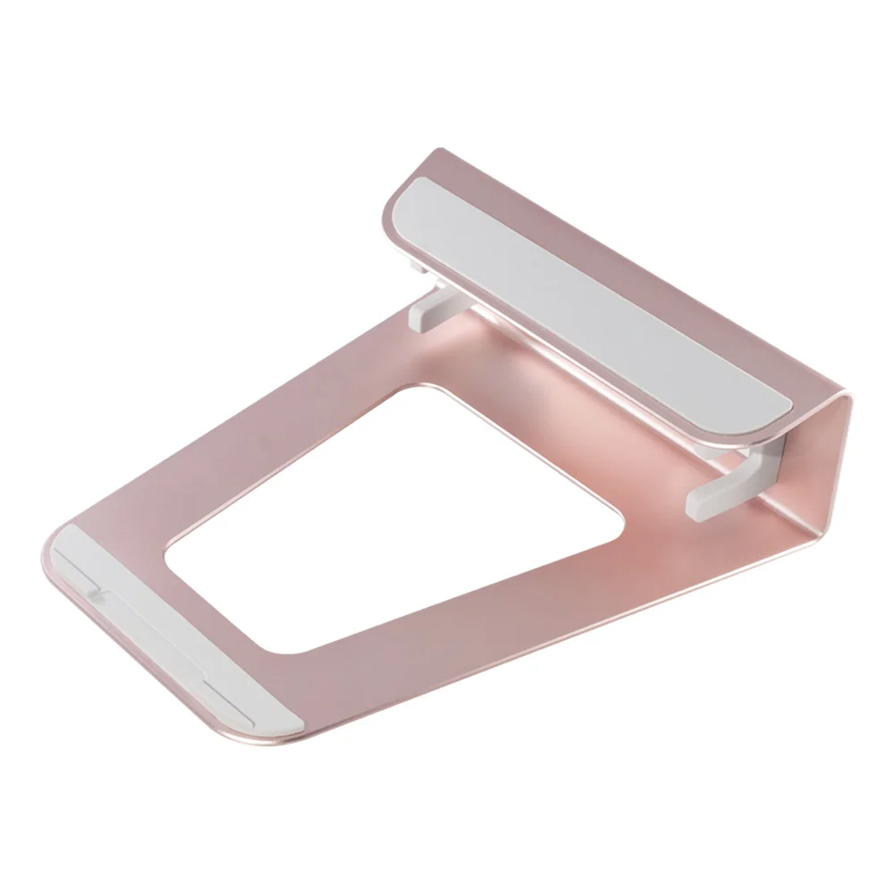2 в 1 Функция алюминиевый сплав вертикальный кронштейн база/Эргономичная подставка для ноутбука охлаждения для Macbook Air Pro retina 11 12 13 15 дюймов - Цвет: Розовый