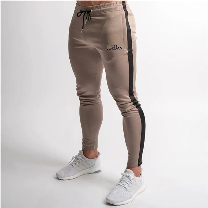 Mens Brand Pants Fashion Skinny Sweatpants Mens Joggers Striped Fashion Slim Fitted Pants Gyms Clothing Plus Harem Pant Size XXL