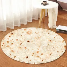 Burritos ковер Новое поступление ковер для еды творение Burrito обертывание одеяло круглый ковер для ванной комнаты 60 см мягкие коврики для спальни