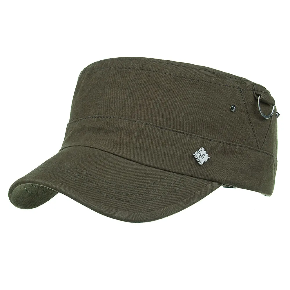 Joymay Новое поступление весна унисекс Регулируемая плоская кепка военные шапки Мода Досуг Повседневный западный стиль Snapback HAT P016 - Цвет: Armygreen