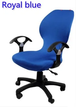 

Royal blue colour lycra computer chair cover fit for office chair with armrest spandex chair cover decoration wholesale