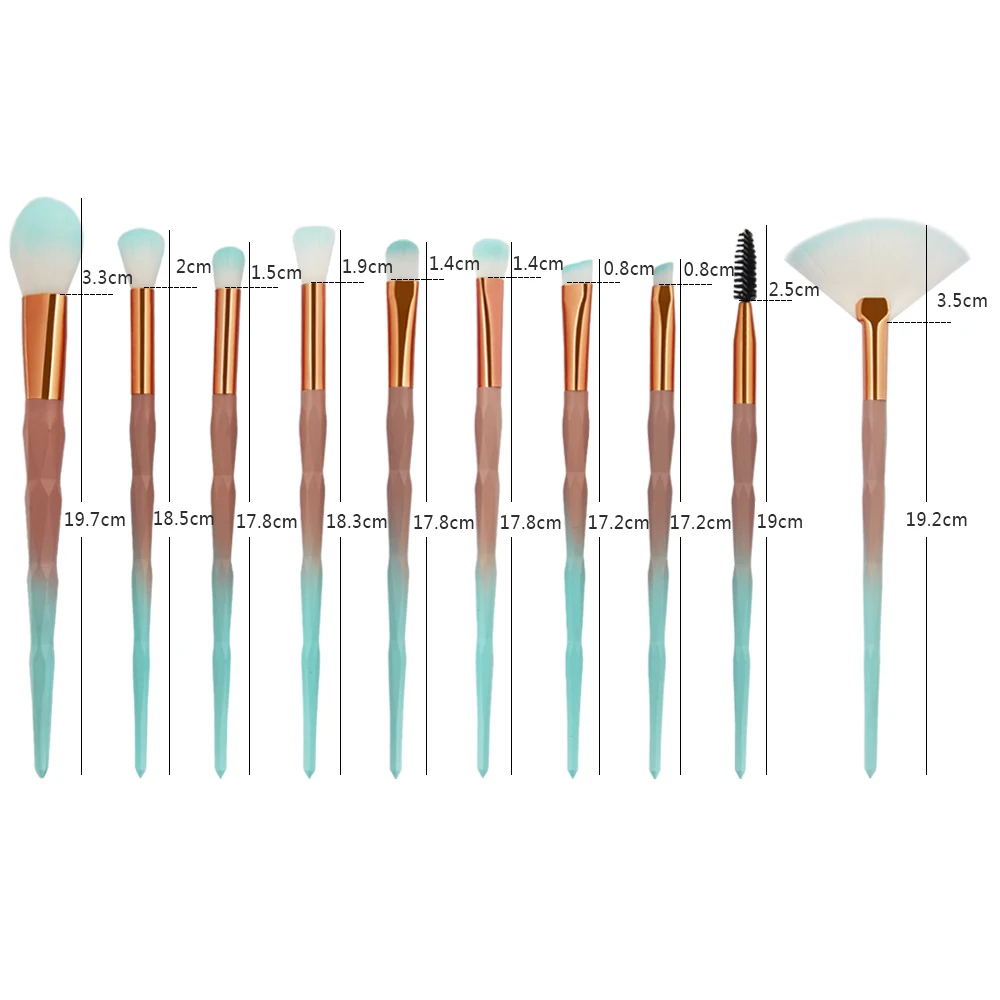 20 шт., набор профессиональных кистей для макияжа, основа для бровей, подводка для глаз, румяна, косметические кисти для консилера, популярный полезный набор для нанесения основы