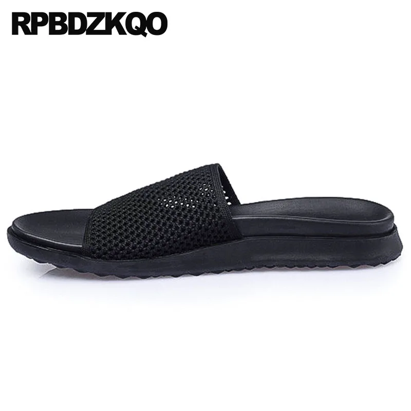 

waterproof black slippers outdoor summer slip on slides mesh native water designer shoes men high quality sandals famous brand