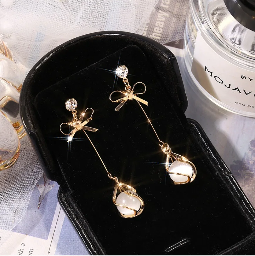 

New Arrival Fashion Metal Trendy Water Drop Women Simple Korean Jewelry Female Long Pendant Eardrop