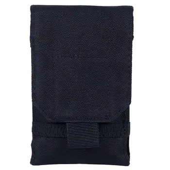 

Outdoor Camping Hiking Phone Bag Bag Hook Loop Belt Pouch Nylon Mobile Case Black S