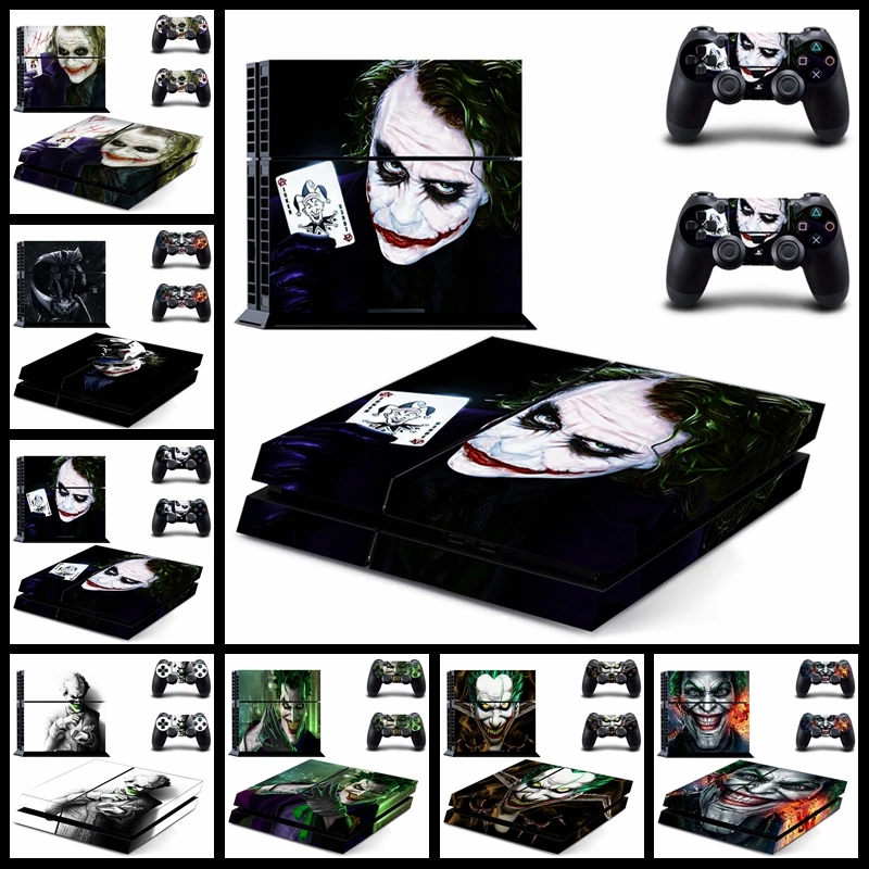 

Vinyl Batman Joker Style Decal Skin Stickers For Playstation 4 PS4 Console and 2 PCS Stickers For PS4 Controller
