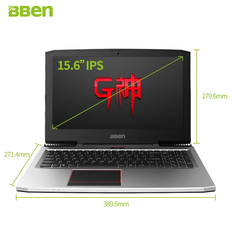 BBEN-ordenadores portátiles G16 Pro para videojuegos, computadores con windows 10 De 15,6 pulgadas, GTX1060, Intel Core i7 7700HQ, DDR4, 8G/16G/32G RAM, 256G/512G SSD,1TB/2TB HDD - Imagen 6