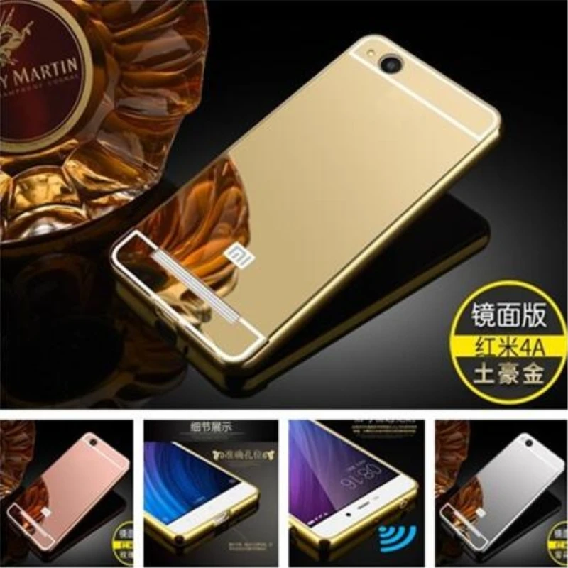 Роскошный зеркальный чехол для Xiaomi Redmi 4 Pro Prime (5 0 дюйма) металлический алюминий +