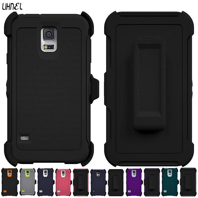 

Tough Defender Case for S5 Armor Shockproof Holster and Belt Clip Case with Built in Screen Protector for Samsung Galaxy S5 Cape