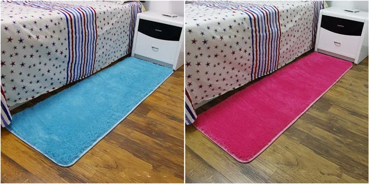 Дешевая цена 50*160 см Плюшевые мохнатые мягкие ковры, Нескользящие Коврики для гостиной, спальни, товары для дома