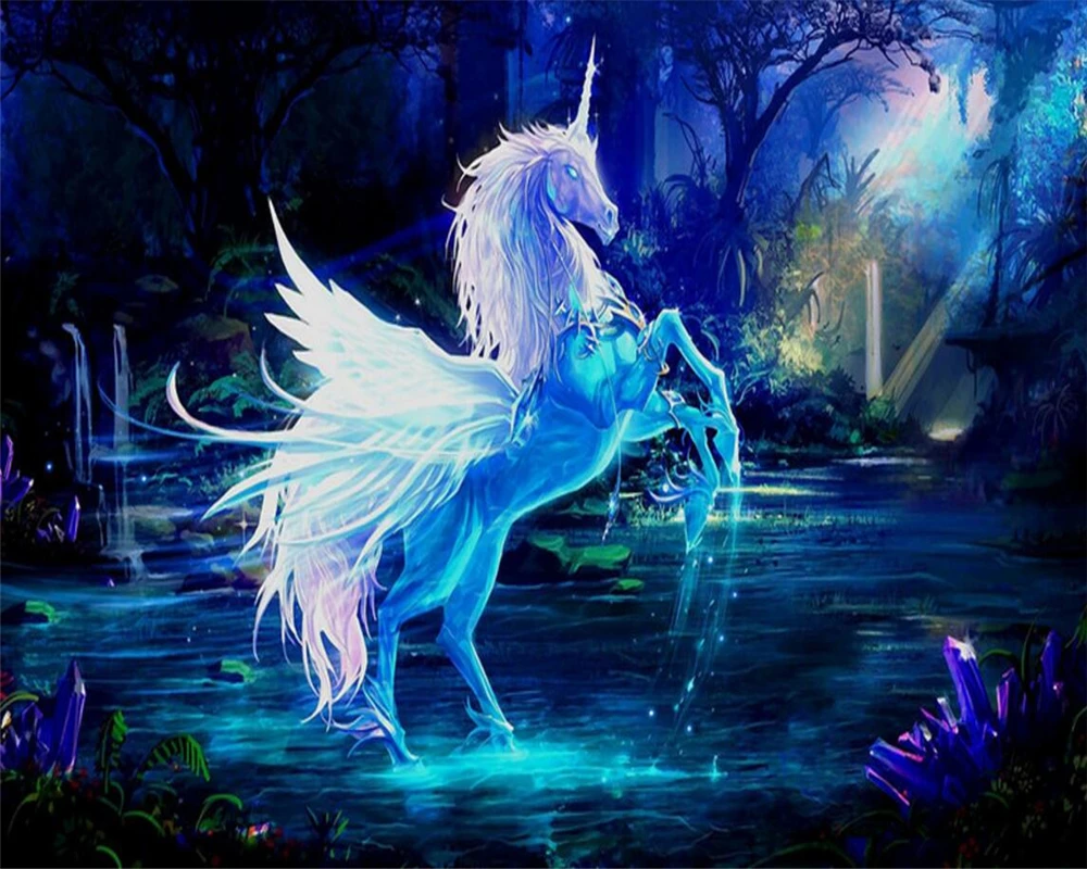 Beibehang özel duvar kağıdı fotoğraf peri unicorn oturma odası kanepe Beibehang özel duvar kağıdı fotoğraf peri unicorn oturma odası kanepe