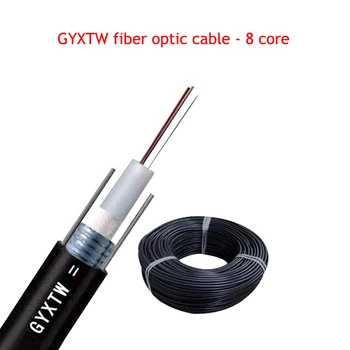 

ZHWCOMM 1000m/roll GYXTW 8 Core Single Mode Outdoor Armoured Fiber Optic Cable FTTH Central Tube Light-armored Cable