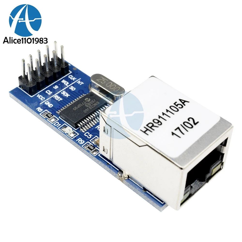 Мини Сетевой модуль ENC28J60 Ethernet LAN кристальная плата для Arduino 51 AVR SPI интерфейс PIC STM32
