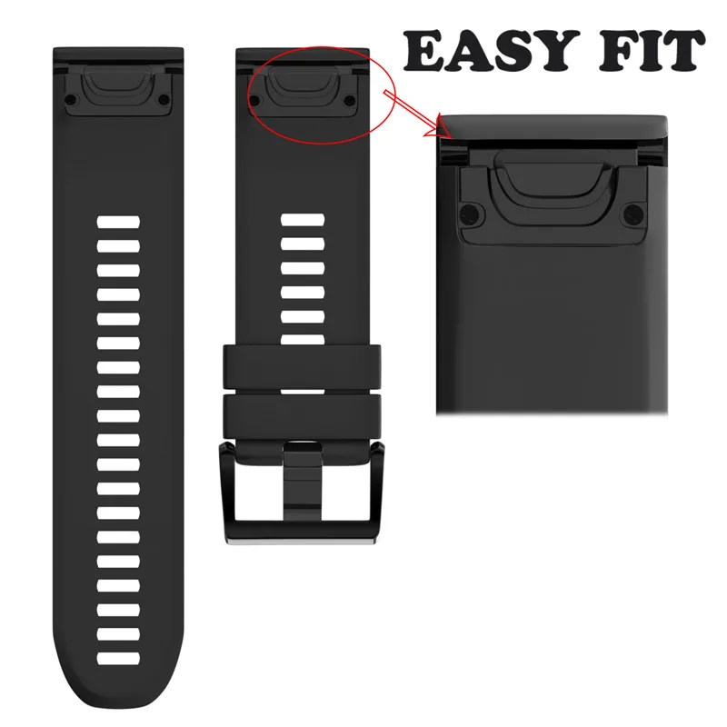 

ASHEI 26mm Easy Fit Soft Silicone Watch Strap for Garmin Fenix 5X/Fenix 3/Fenix 3 HR Bands Sport Watch Band Bracelet Wrist Strap