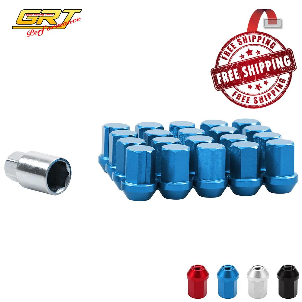 GRT Free Shipping 20PCS 35MM Wheel Nuts Race Lock Lug Nuts M12X1.5