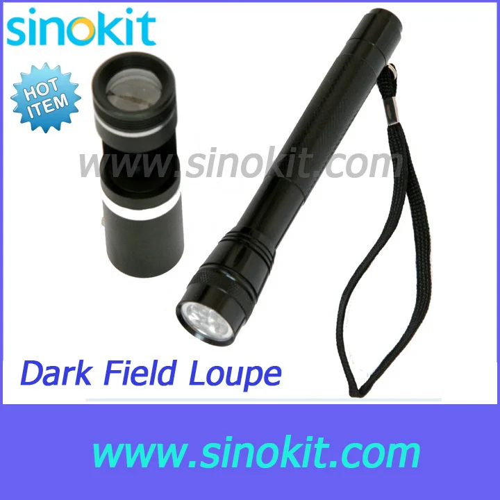 ФОТО Portable Dark Field 10x Magnification Power Loupe Gem Gemstone Gemology Tester with 18mm Diameter Viewing Lens DXLO1
