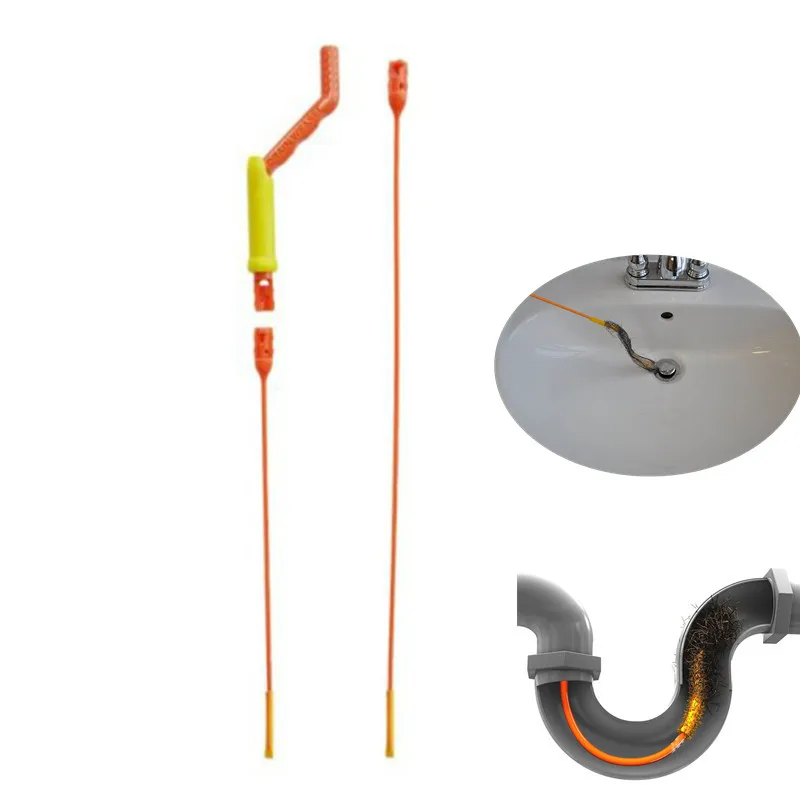 Hair Anti-clog Tool Starter Kit Flexible Drain Snake Clog Wand