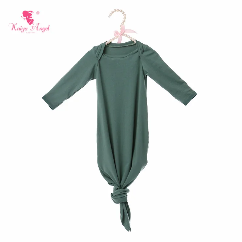 Kaiya Angel Newborn Baby Gown Girl Boy Sleeping Bag Long Sleeve Solid Cotton Spring Autumn 5pcs/lot NB~24M Factory Wholesale