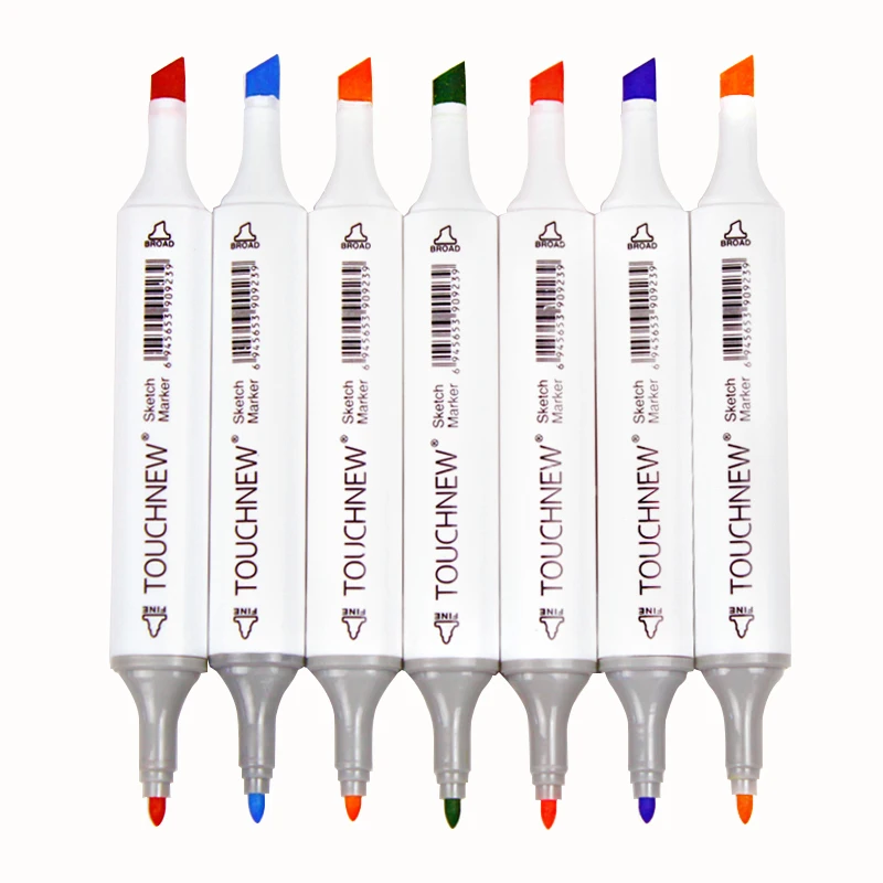Billige TOUCHNEW 30 40 60 80 168 Farbe Art Marker Pen Künstler Dual Kopf Marker Skizze Set Aquarell Pinsel Stift Liner für Zeichnung