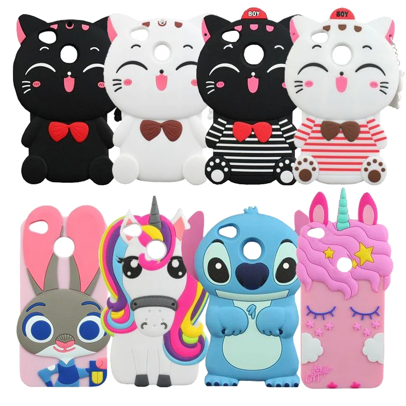 

New Cartoon Cat Minnie Stitch Sulley Pig Unicorn Soft Silicone Cell Phone Cover Case For Xiaomi Redmi 4X