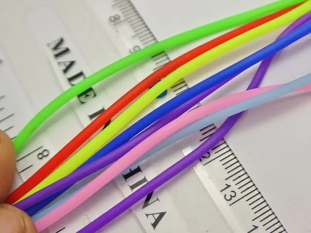 10 м смешанные цвета 2 мм полые резиновые трубки ювелирные изделия шнур крышка памяти провода